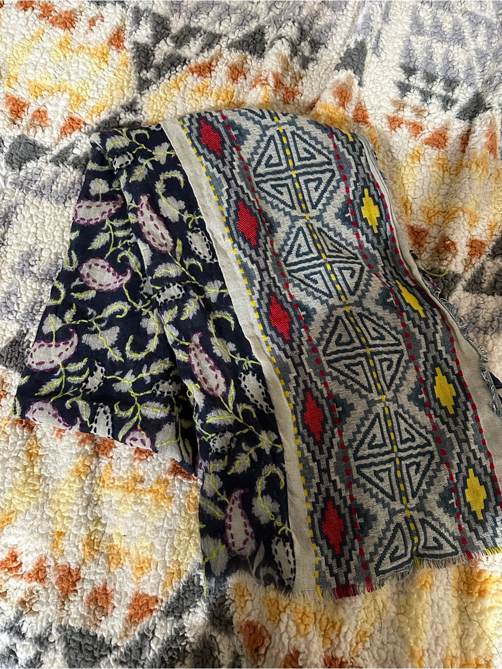 Leela Lightweight Paisley & Tribal Print Scarf Wrap Shawl